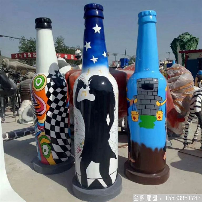 ktv酒瓶雕塑 質(zhì)美價(jià)廉玻璃鋼藝術(shù)品 (1)